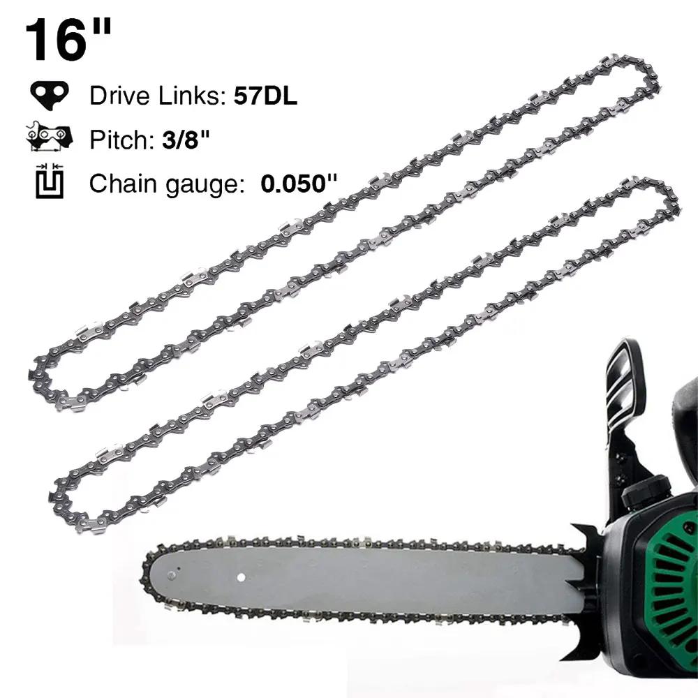 Chainsaw 14/16 Inch Metal Chainsaw Chain 52/55/57 Drive Electric Saw Drive Link Chains Accessory Replacement Chainsaw Saw Chain