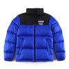 Winter Embroidered Cotton Puffer Jacket Men Women Casual Warm Loose Fit Stand Collar Zip Up Coat