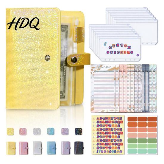 Financial Planning Notebook A6 Budget Planner Notebook Glitter Cash Tracker Journal Accounting