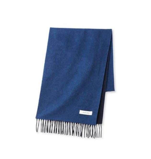 Owl Reversible Cashmere Scarf AMGG235503 BLU F Men's