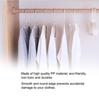10Pcs Plastic Hangers Space Saving Clothes Hangers Scarf&Tie Bar(Apricot)