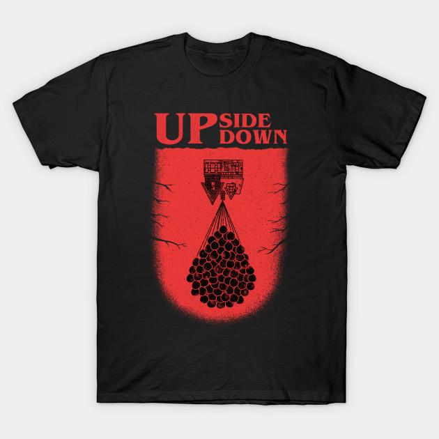 

Men Black Print T-shirt The Upside Down No-Cut Transfer Paper Print Cotton Tshirt M чорний