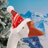 Christmas Goose Outfit Cute Porch Goose Clothes with Hat for 23" Goose Statue Outdoor Holiday Goose Costume for Patio Yard Lawn Decor