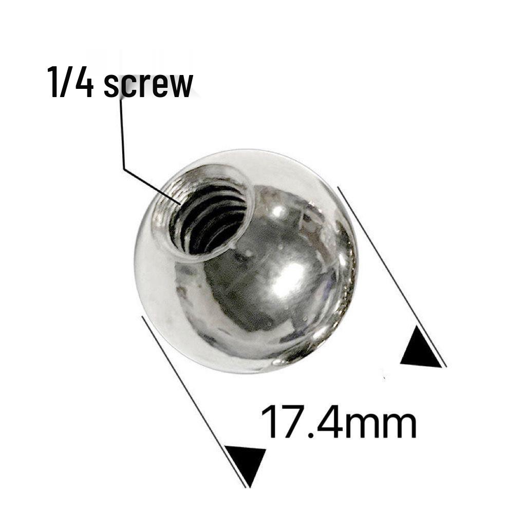 

17mm Ball Head Mount to 1/4 Thread Adapter for Mobile Phones with Round Head Screw