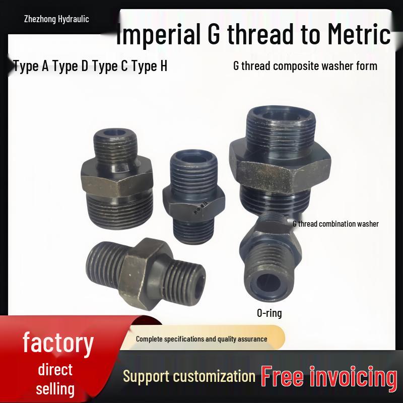 High-Pressure Transition Joint: Imperial G to Metric G1/4 G3/8 M14 M16.