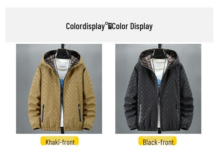 European High-End Jacquard Hooded Streetwear Jacket - Men's Trendy Fashion for Spring/Autumn 2024