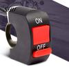 Screw Mount Motorcycle Switch Headlight Handlebar Toggle Light On-Off Main Motorbike Vice Control Dirt Bike ATV UTV Scooter Accessories Easy
