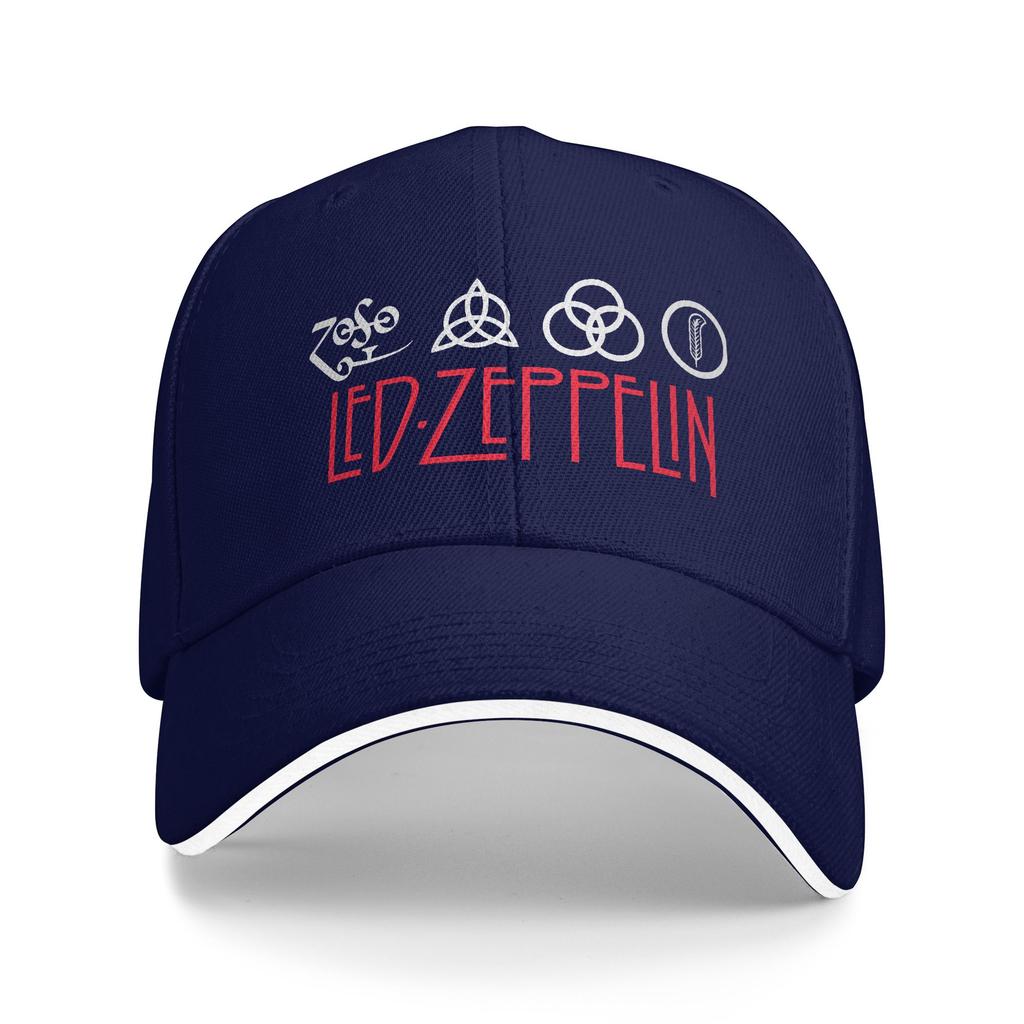 Led Zeppelin US-Tour 1975 Baseballkappe Damen Herren Print Trucker-Mütze Sommer Stilvoll Outdoor Sport Atmungsaktiv Baseballkappen