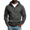 Men's Quarter Zip Hoodie Fleece Hooded Sweatshirts Kangaroo Pocket Pullover Hooded Sweatshirt Autumn Winter Casual Loose Outerwear