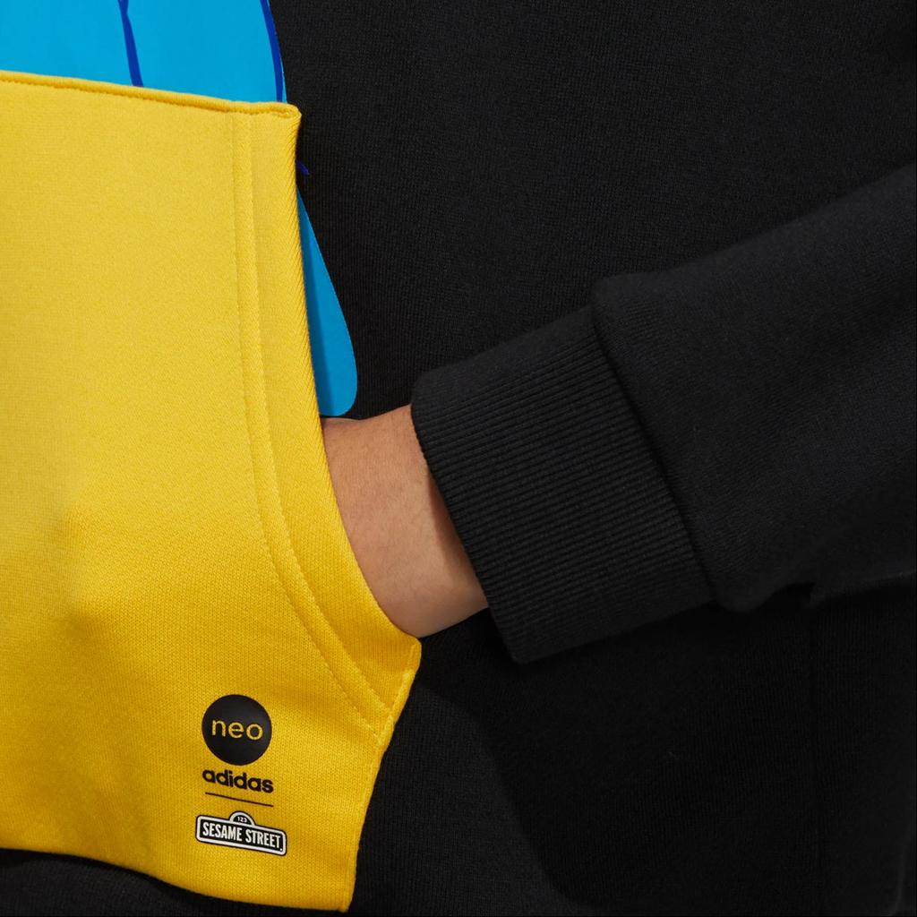 Adidas Neo X Sesame Street Cartoon Graphic Hoodie Women Hoodie Black HD7280