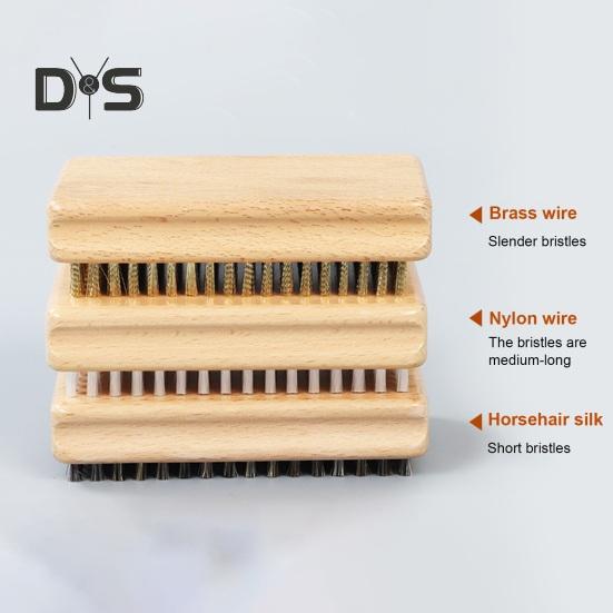 1/3ks štětec na vosk na snowboard Sada vosk na snowboard Nylon/mosaz/štětec na žíně na snowboard voskování leštění stínování