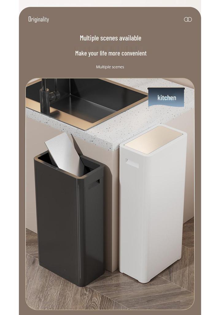 Double-Lid Large Capacity Trash Can for Kitchen, Public, Outdoor & Commercial Use