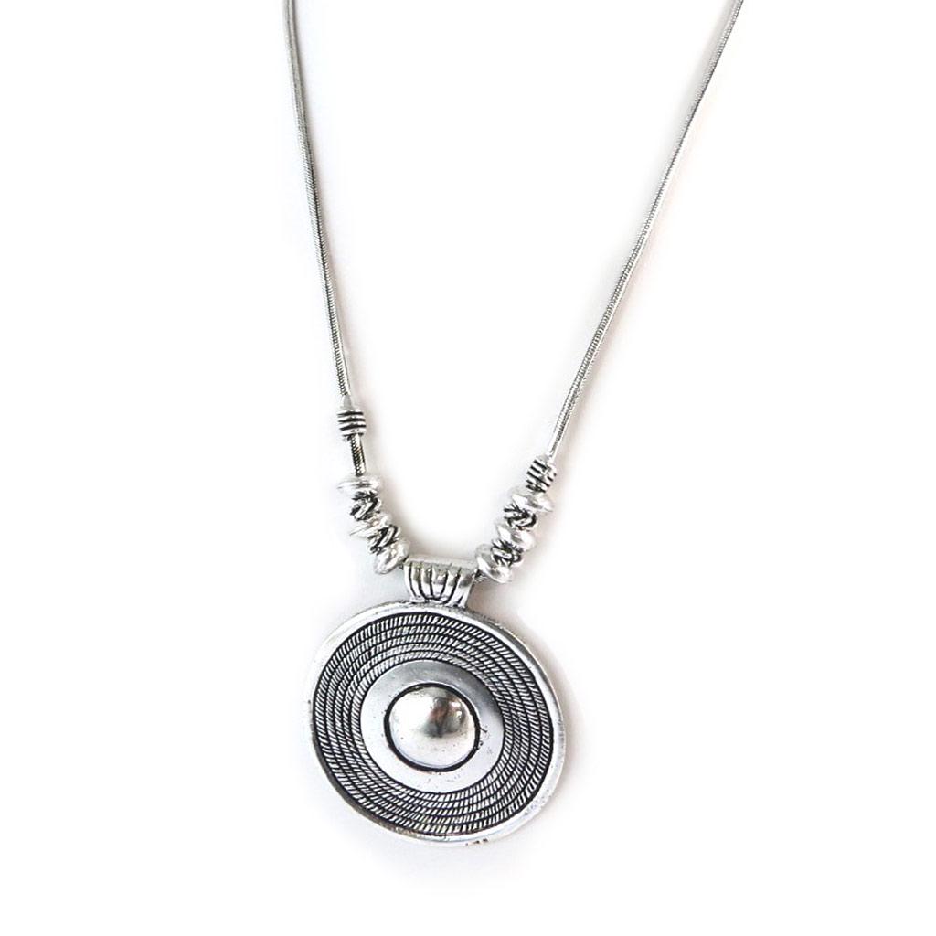 Les Trésors De Lily [N8835] - Silver 'Cléopatra' Designer Necklace