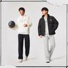 Li Ning Loose Fit Fashion Versatile Casual Fleece Lined Thermal Letter Stitching, Straight Fit Knitted Sweatpants Men's AKLV781-4