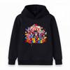 Kids Boys Girls Funny Circus Cartoon Print Hoodie Casual Long Sleeve Pullover Hooded Sweatshirt For Children Daily Wear
