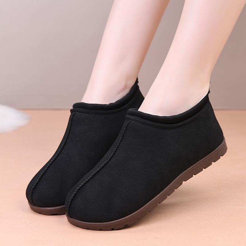 

Новые утепленные зимние ботинки из шерстяного хлопка и женская обувь Ботильоны на толстой подошве 40 чёрный