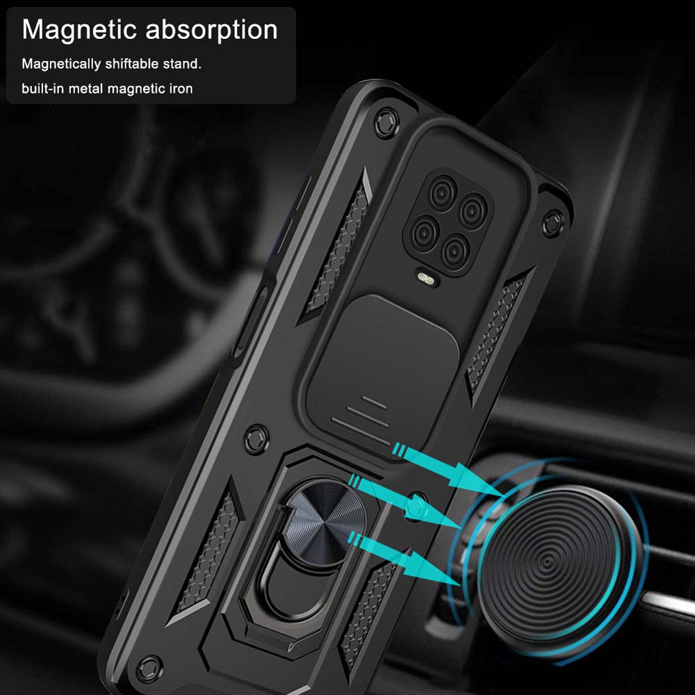 Shockproof Armor Case For Redmi Note 9s 9Pro Max Car Holder Phone Cover Camera Lens Protection Fundas For Redmi Note9