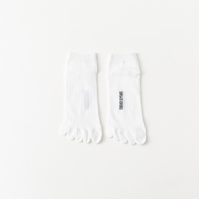Chaussettes d'orteils rayées en coton respirant pour hommes - Anti-pied d'athlète, chaussettes courtes absorbant la transpiration