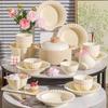 Hanyou Girly Pink Ceramic Dinnerware Set