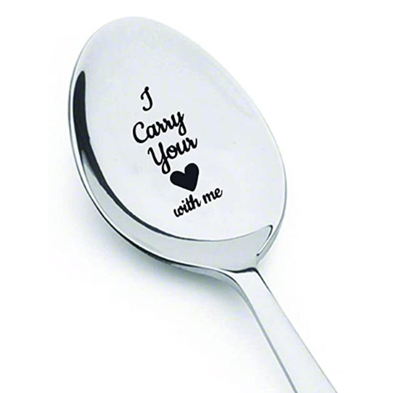 

Valentines Day Gift Stainless Steel Milk Coffee Spoons Love Letter Wedding Souvenirs Anniversary Gift for Girlfriend Boyfriend