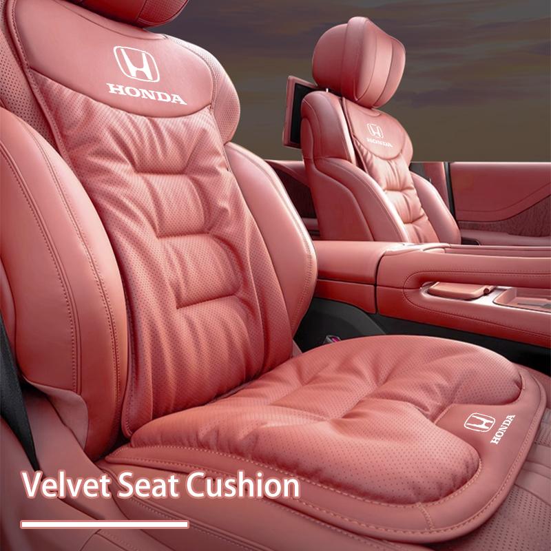 Car Interior Velvet Cushion Winter Nappa Leather Backrest Seat Cover For Honda Civic Accord CRV Fit Jazz Transalp CBR Cb500x Ody