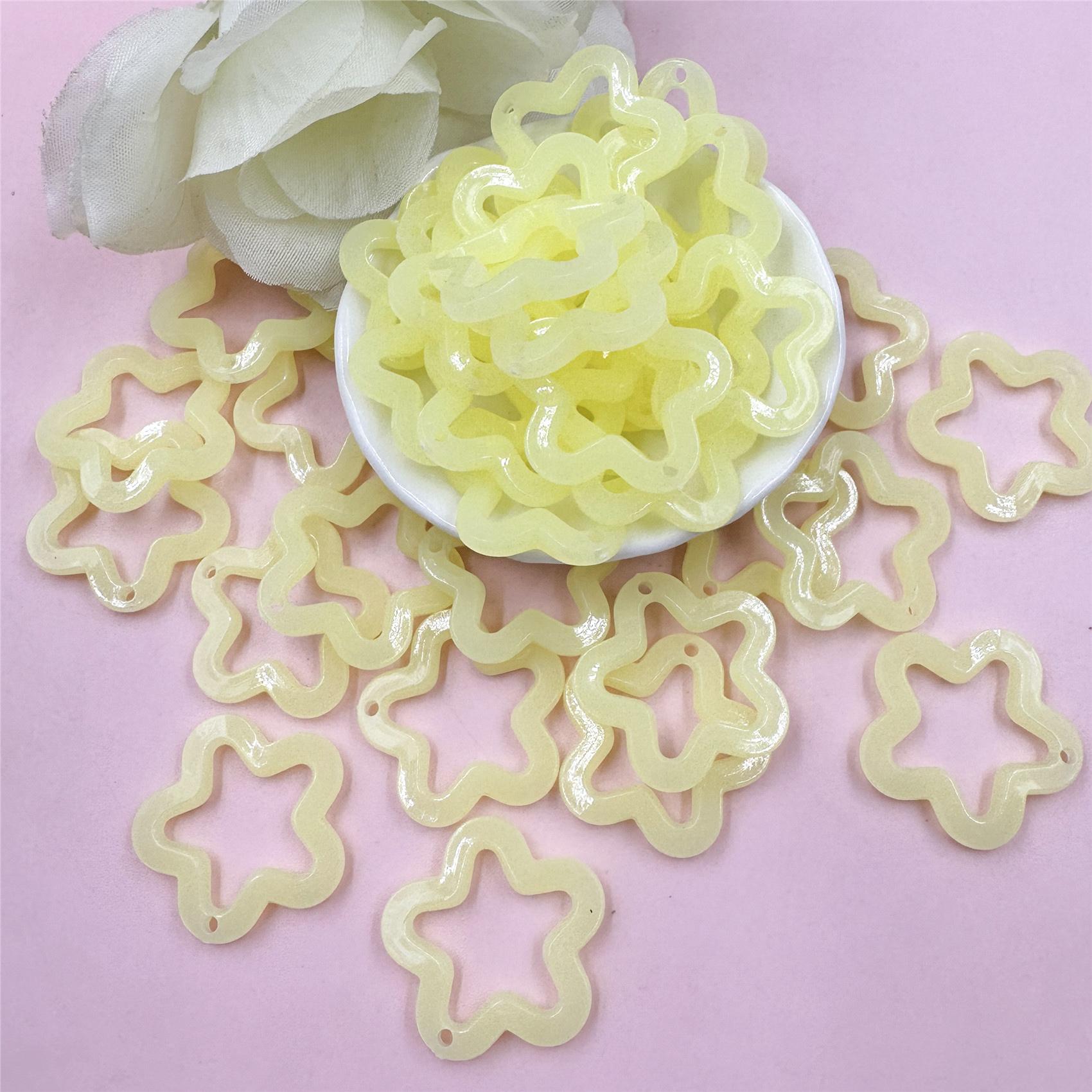 

Высококачественная подвеска в виде звезды желе цвета полупрозрачная DIY ювелирные аксессуары 35 шт. акриловые свободные бусины модные для изготовления ожерелья и сережек 30 мм