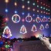 HEIXIE Christmas Star Curtain String Lights