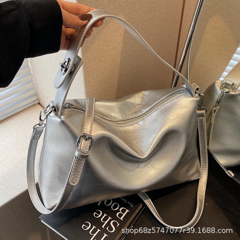 Large Capacity Bag Women's 2025 New French Niche High-end Commuting Large Bag Women's Shoulder Messenger Bag Women's Bag