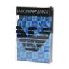 Emporio Armani Checkered Eagle Cotton Woven Trunks (M/L), Front-Opening, Men's Underwear, Size M (Japanese Size), 54250001, Purple, Size 73