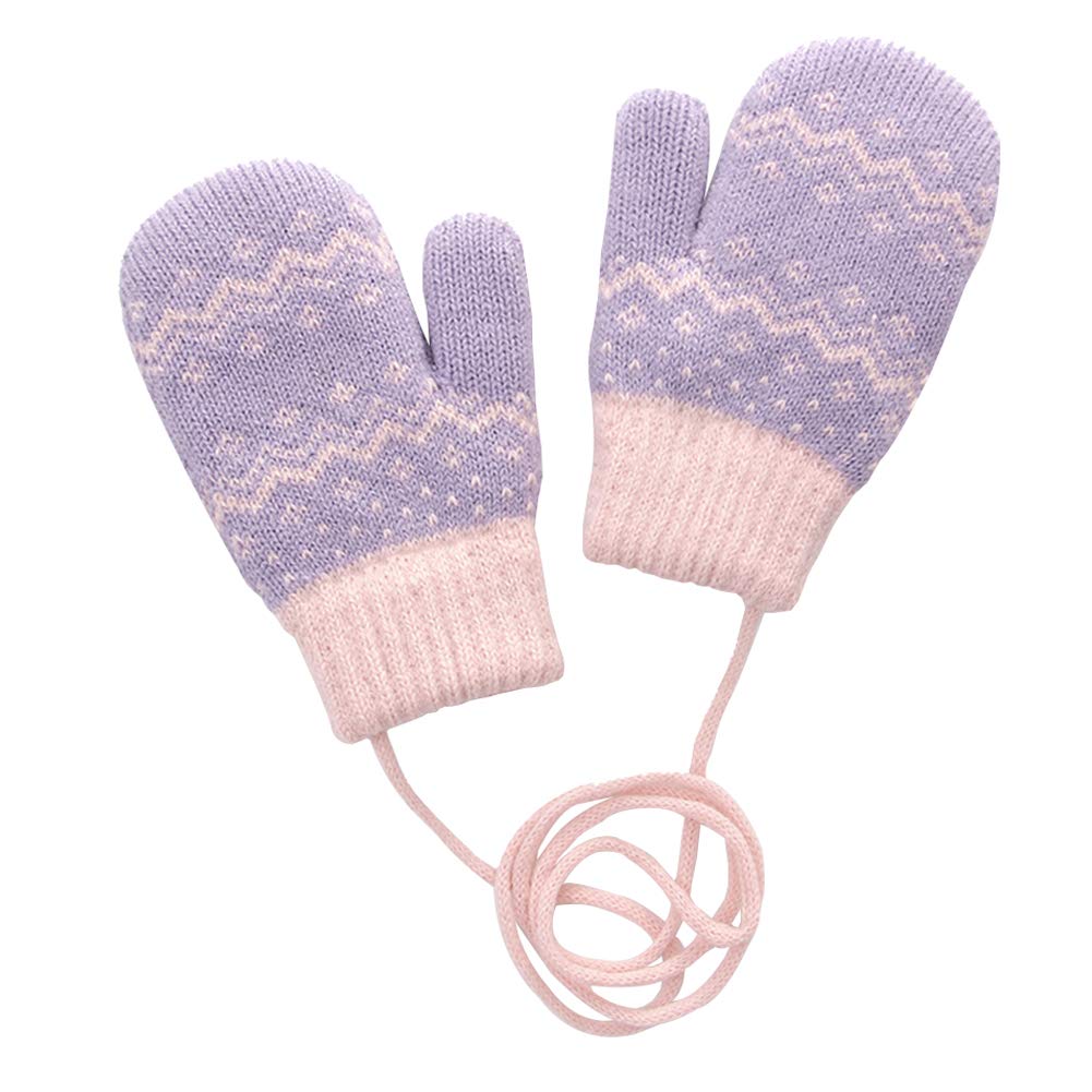 eigenn Mittens with Thick Warm for Boys and Girls Ages Perfect for Snow and Perfect as a Baby Gift Children's Drawstring, Fleece-Lined, 2-4, Play,