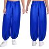 Girls Satin Bloomers Belly Dance Pants Elastic Waistband Loose Fit Solid Color Performance Outfit