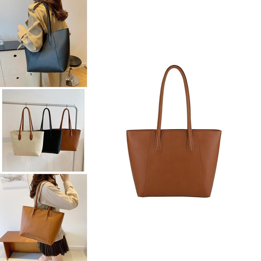 Fashionable Women's Pu Shoulder Tote Bag Spacious Commuter Bag With Zipper Closure