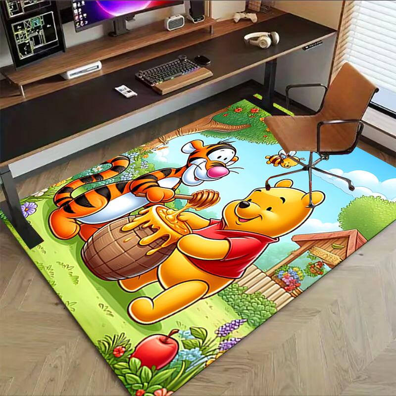 1pc Tiggers Joyful Adventure Carpet for Playroom Bedroom Living Room Sofa Home Decor,kids Game Area Rug Non-slip Floor Mat Y72917