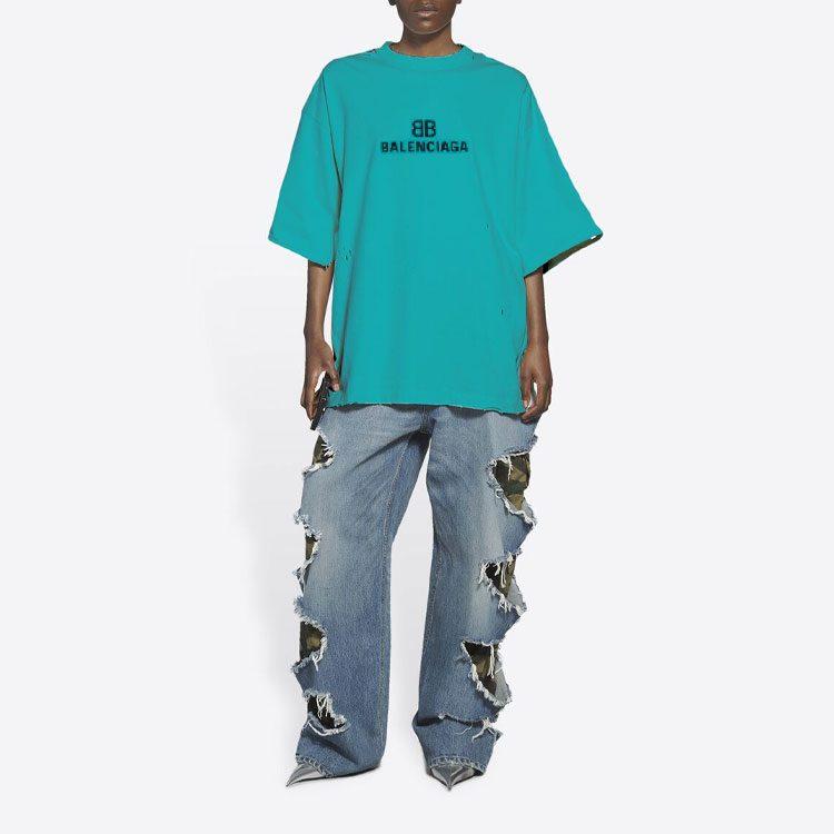 Balenciaga Bb Pixel Boxy T Shirt 651795TKVF53660