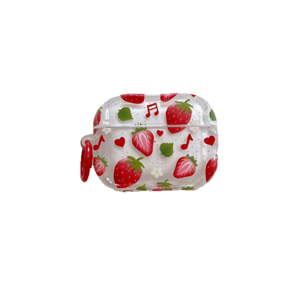 Full screen music note strawberry for AirPods 1 protective case apple 1/1 generation AirPods pro1 earphone case female