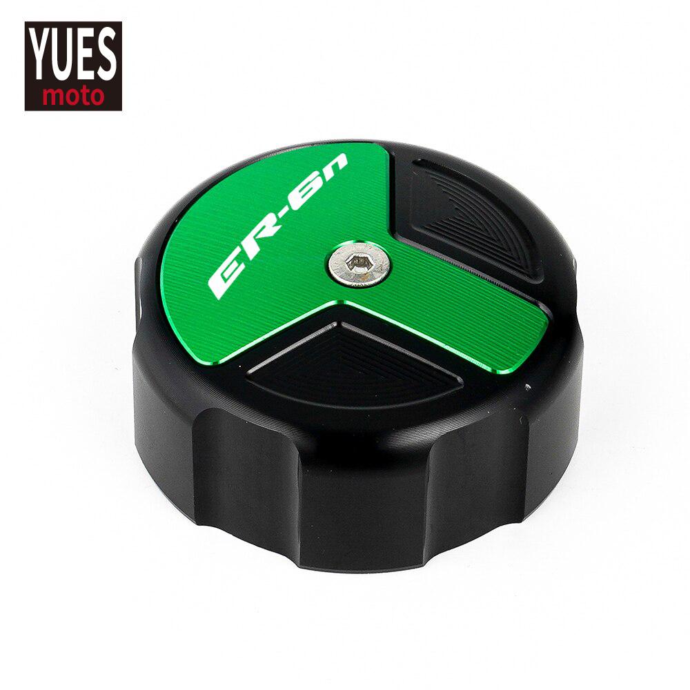 Motorcycle Accessories CNC Rear Brake Fluid Cylinder Master Reservoir Cover Cap For KAWASAKI ER6N ER 6N ER 6F