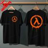 Half Life Classics Logo Lambda in Tops & Tees Cotton T-shirt Vintage Unisex Clothing Graphic T Shirts Streetwear Shirts