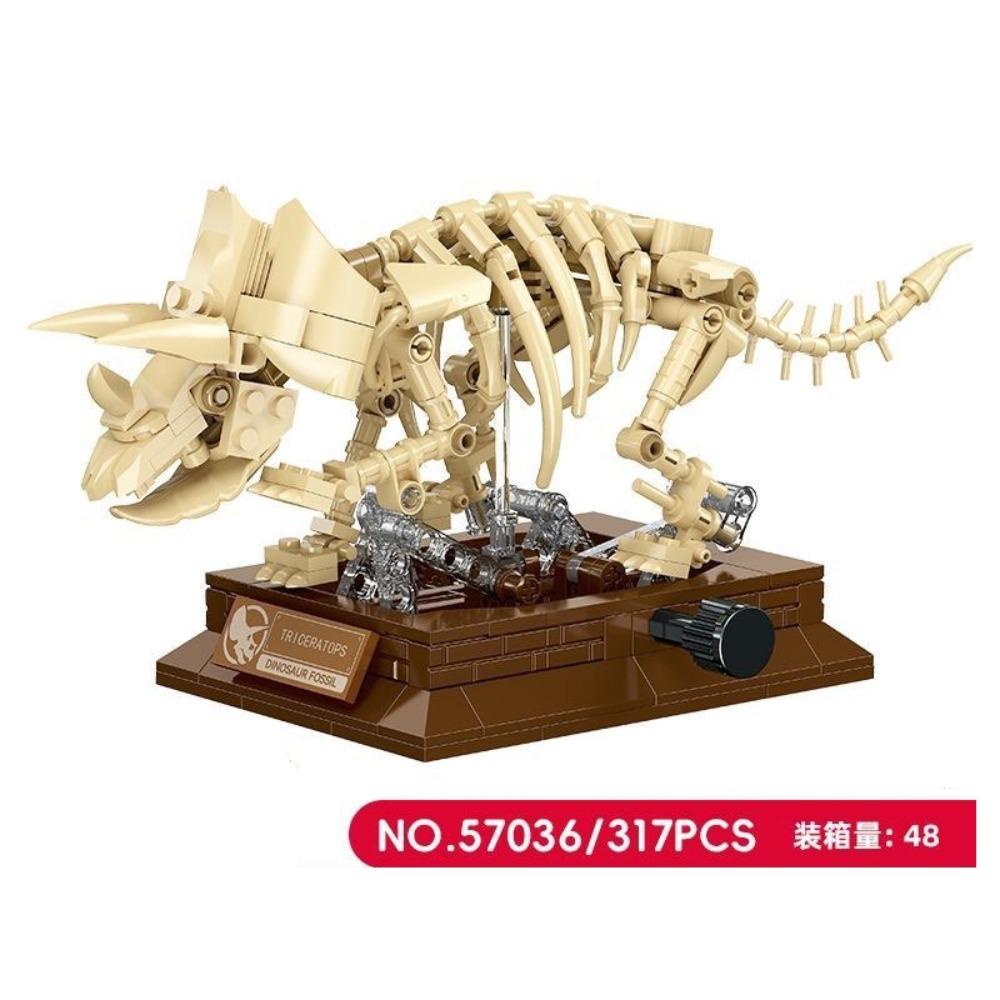 Bâtiment Squelette Tyrannosaure Rex Jouet Éducatif Ensemble de Blocs de Construction Affichage Fossile