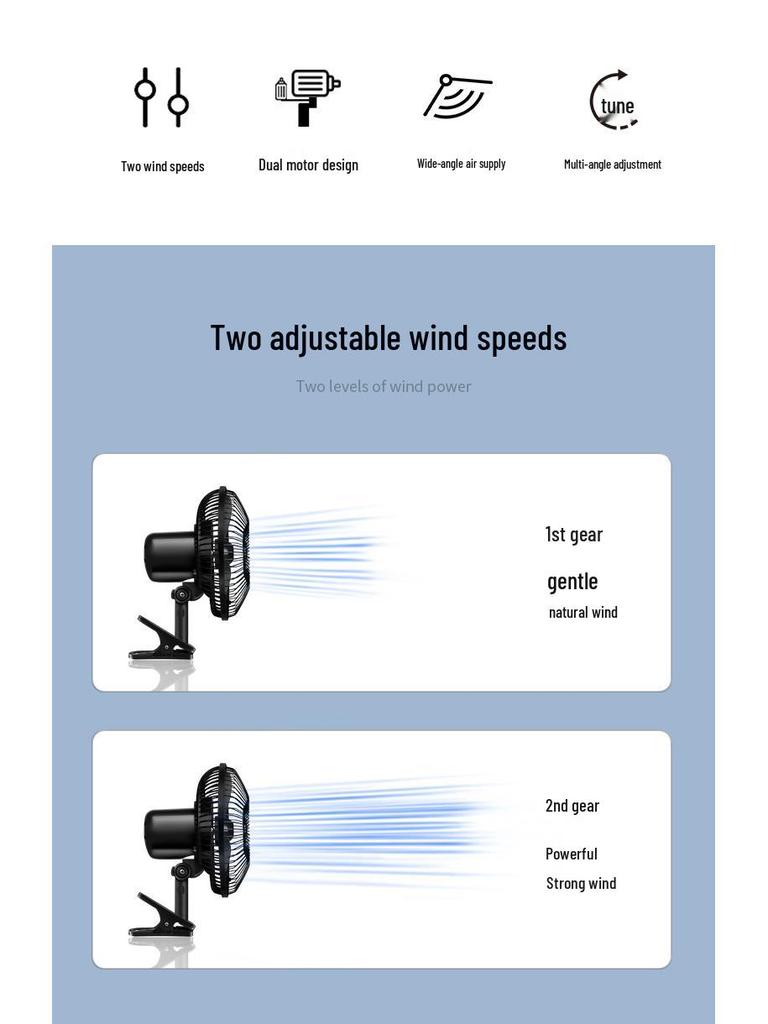 11-Inch High Power 12V/24V Car Fan for Large Trucks - Strong Airflow Electric Cooling Fan