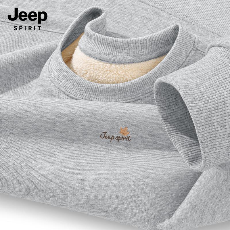 JEEP SPIRIT Men's Fleece-Lined Pullover Sweatshirt