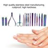 15Pcs Set Portable Nail Clippers Manicure Scissors Grooming Tool Kit Stainless Steel Rustproof
