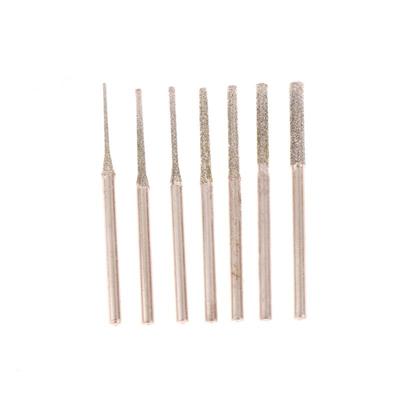 10 Stück 0.8/1/1.2/1.5/1.8/2/2.5mm Diamantbeschichtete Bohrer mit 2.35mm Schaft zum Schleifen und Polieren von Glas, Jade und Schmuck