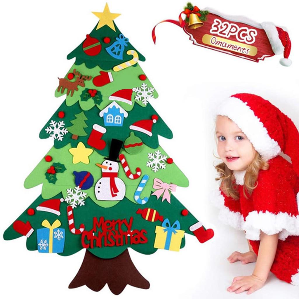 DIY Christmas Tree Set With Ornaments For Kids  Gifts Door Wall Hanging