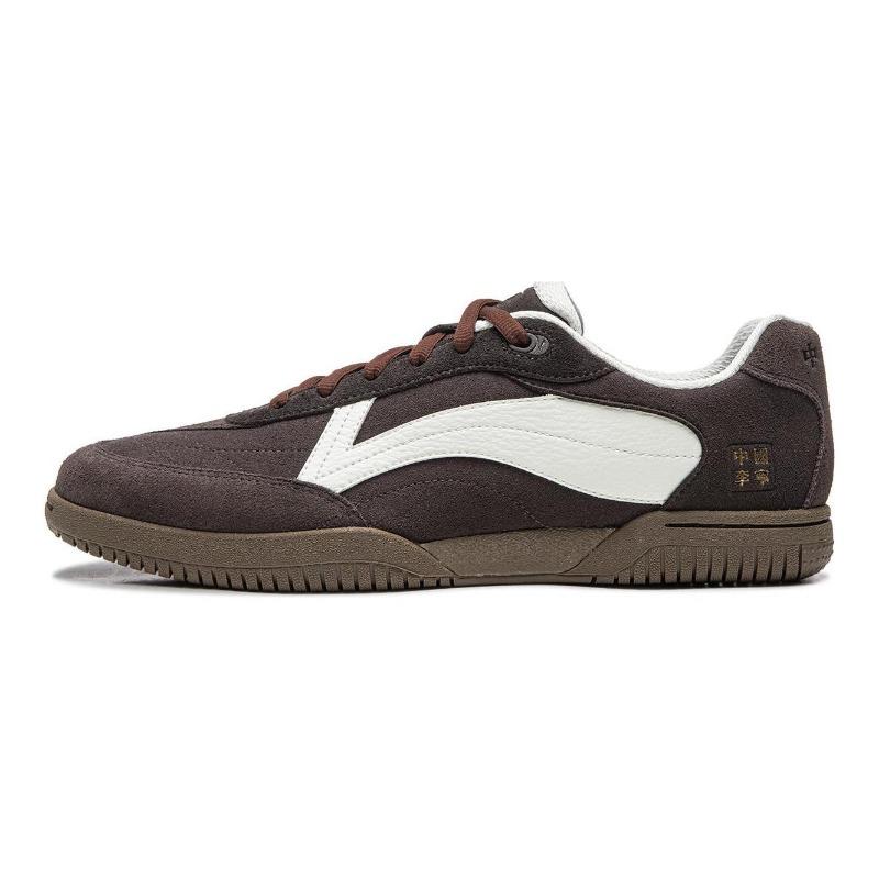Li-Ning PP Table Tennis unisex casual shoes brown white AZGW003-2 41