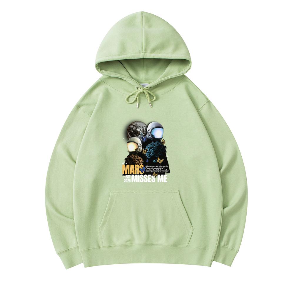 

300 GSM Men s Cotton Hoodies Mars Misses Me Print Premium Cotton Sweatshirt XS