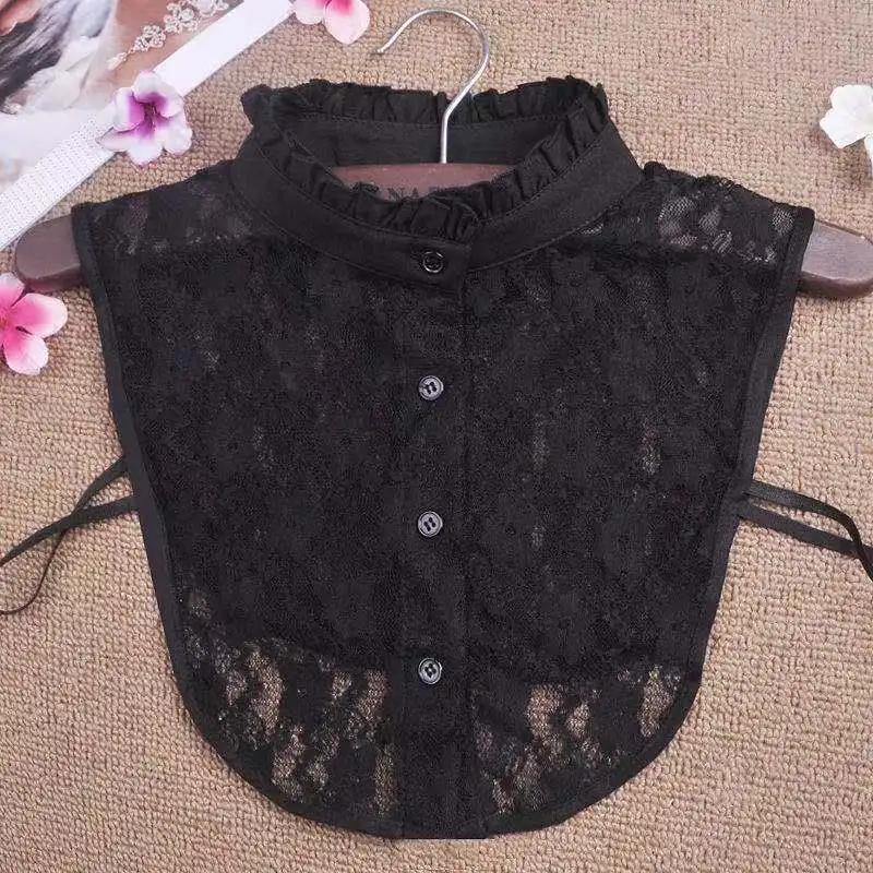 Fake Collar For Shirt Detachable Collars Solid Shirt Lapel Blouse Top Men Women Black White Girls Top Clothes QH132