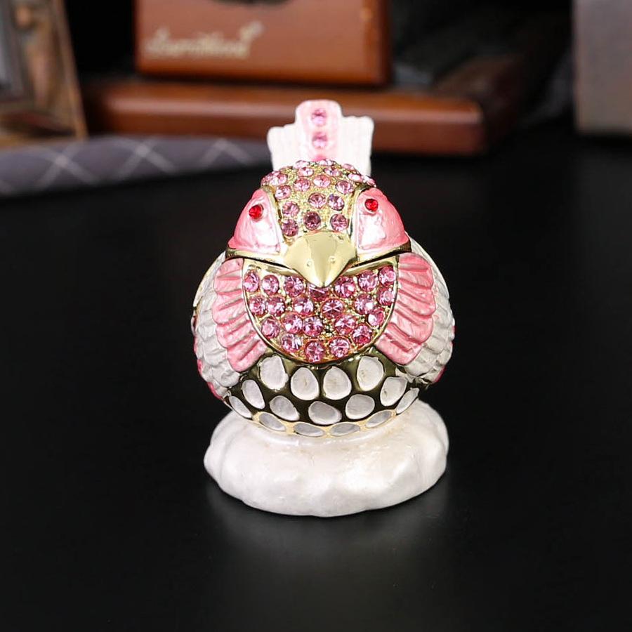 Sparrow Jewelry Box Enamel Craft Metal Sparrow Decoration Box Small Ornament Small Jewelry Creative Home Gifts