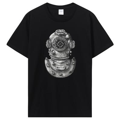 Potápění Scuba Diving Tričko Pro Muže Helma Měkké Letní Tričko Bavlněné Tričko Krátký Rukáv Streetwear