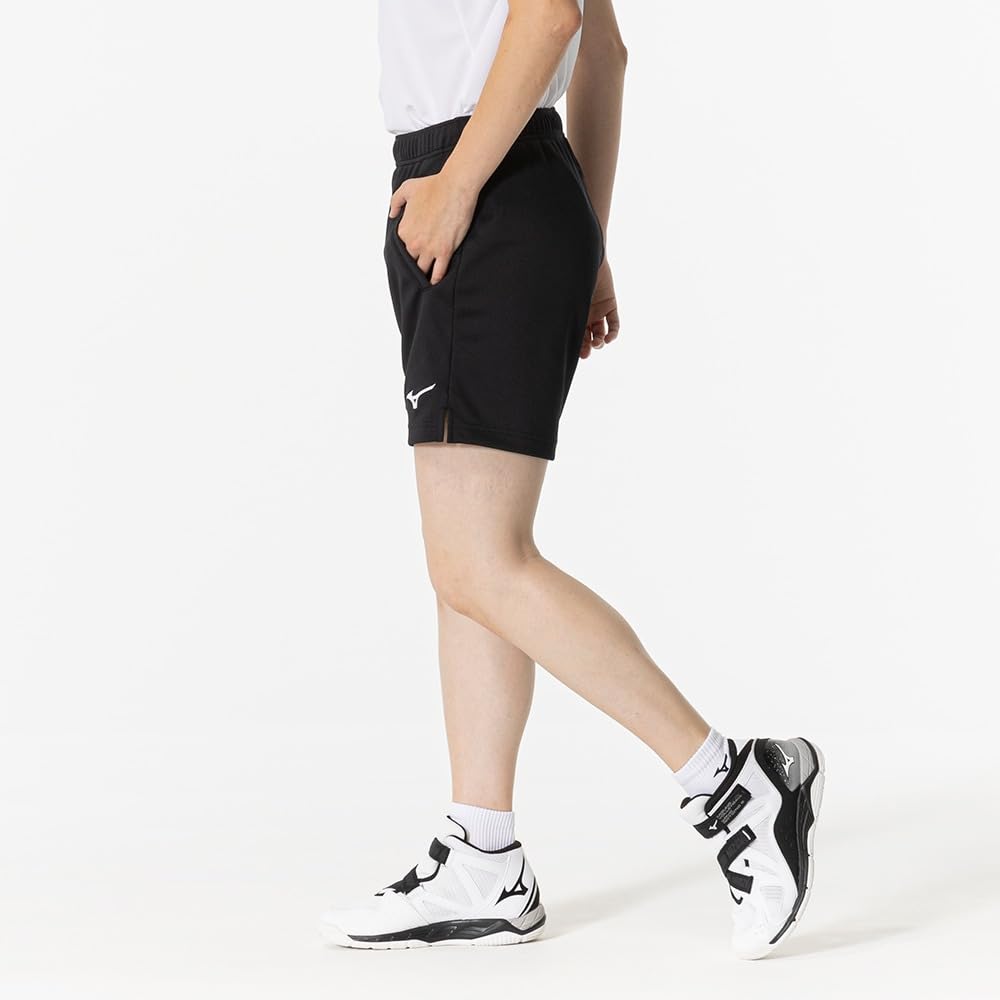Mizuno Volleyball Wear Knit Inseam 16cm XL Shorts, Material, (Size L), V2MBB212, Women's, Black,