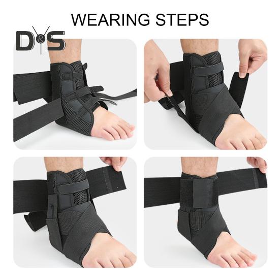 Ankle Brace Adjustable Ankle Support for Sprains Plantar Fasciitis Achilles Tendonitis Breathable Outdoor Sports Ankle Compression Sleeve